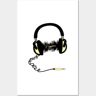 Headphones Audio Wave - Reggae Posters and Art